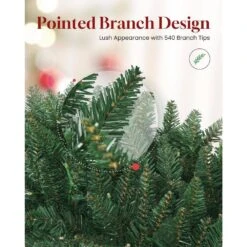 48 In. Large Pre-Lit Fir Artificial Christmas Wreath With 200 LED Lights, 540 PVC Branch Tips, Holiday Decorate 11 48 In. Large Pre-Lit Fir Artificial Christmas Wreath With 200 LED Lights, 540 PVC Branch Tips, Holiday Decorate -Christmas Decor Shop afaif christmas wreaths oc 57lscw 01 48 1f 1000