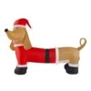 4 Ft Pre-Lit LED Dachshund With Santa Outfit Christmas Inflatable 1 4 Ft Pre-Lit LED Dachshund With Santa Outfit Christmas Inflatable -Christmas Decor Shop airblown christmas inflatables 87551 64 1000