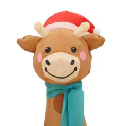 12 Ft. W Inflatable Pre-Lit Plush Santa In Circus Train -Christmas Decor Shop airblown christmas inflatables g 14946 40 1000