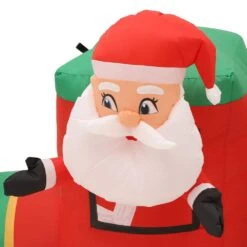 12 Ft. W Inflatable Pre-Lit Plush Santa In Circus Train -Christmas Decor Shop airblown christmas inflatables g 14946 a0 1000