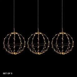 Alpine 3-Piece Foldable Metal Sphere Ornaments 19 Alpine 3-Piece Foldable Metal Sphere Ornaments -Christmas Decor Shop alpine christmas ornament sets bst169s ww 3 c3 1000