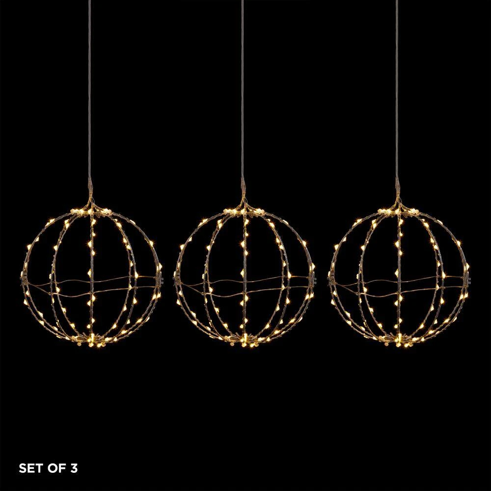 Alpine 3-Piece Foldable Metal Sphere Ornaments 10 Alpine 3-Piece Foldable Metal Sphere Ornaments - Image 8
