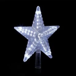 Alpine Flashing Star Tree Topper With Cool White LED Lights -Christmas Decor Shop alpine christmas tree toppers cor173wt tm 4f 1000
