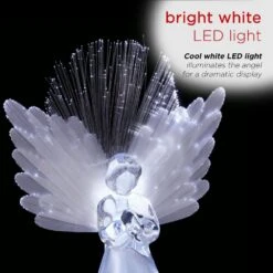 Alpine 8 In. Tall Angel Tree Topper With Fiber Optic Wings And LED Light -Christmas Decor Shop alpine christmas tree toppers rgg501wt tm 1d 1000