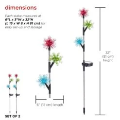 Alpine Holiday Decor Acrylic 3-Tier Snowflake Stakes With Solar Powered LED Lights, 2-Pack 14 Alpine Holiday Decor Acrylic 3-Tier Snowflake Stakes With Solar Powered LED Lights, 2-Pack -Christmas Decor Shop alpine christmas yard decorations rgg570slr 2 40 1000