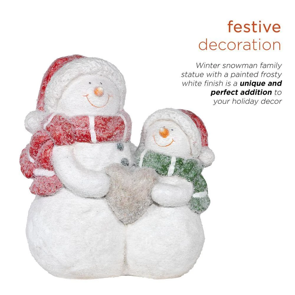 15 In. Tall Snow Friends Winter Snowman Family Statue 7 15 In. Tall Snow Friends Winter Snowman Family Statue - Image 5