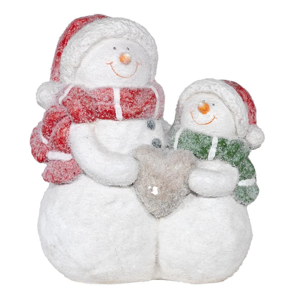 15 In. Tall Snow Friends Winter Snowman Family Statue 3 15 In. Tall Snow Friends Winter Snowman Family Statue
