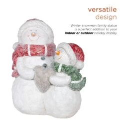 15 In. Tall Snow Friends Winter Snowman Family Statue 21 15 In. Tall Snow Friends Winter Snowman Family Statue -Christmas Decor Shop alpine corporation christmas figurines qwr908 c3 1000
