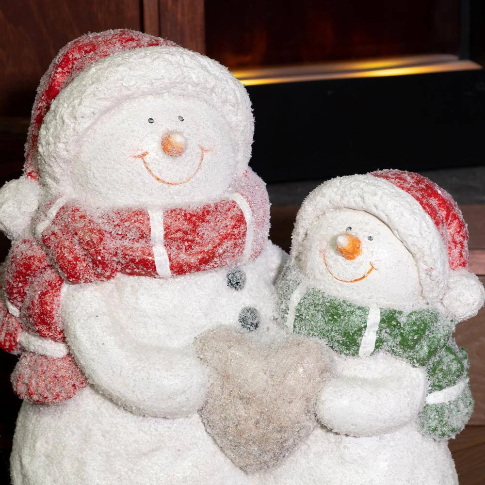 15 In. Tall Snow Friends Winter Snowman Family Statue 14 15 In. Tall Snow Friends Winter Snowman Family Statue - Image 12