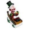 24 In. Tall Solar Snowman In Sleigh With LED Lights, Outdoor Festive Holiday Decor For Garden, Porch, Lawn -Christmas Decor Shop alpine corporation christmas novelty lights zen260slr s tm 64 1000