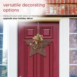 20 In. Tall Hanging Rustic Pinecone Christmas Star Decor -Christmas Decor Shop alpine corporation christmas ornament sets cim306hh 77 1000