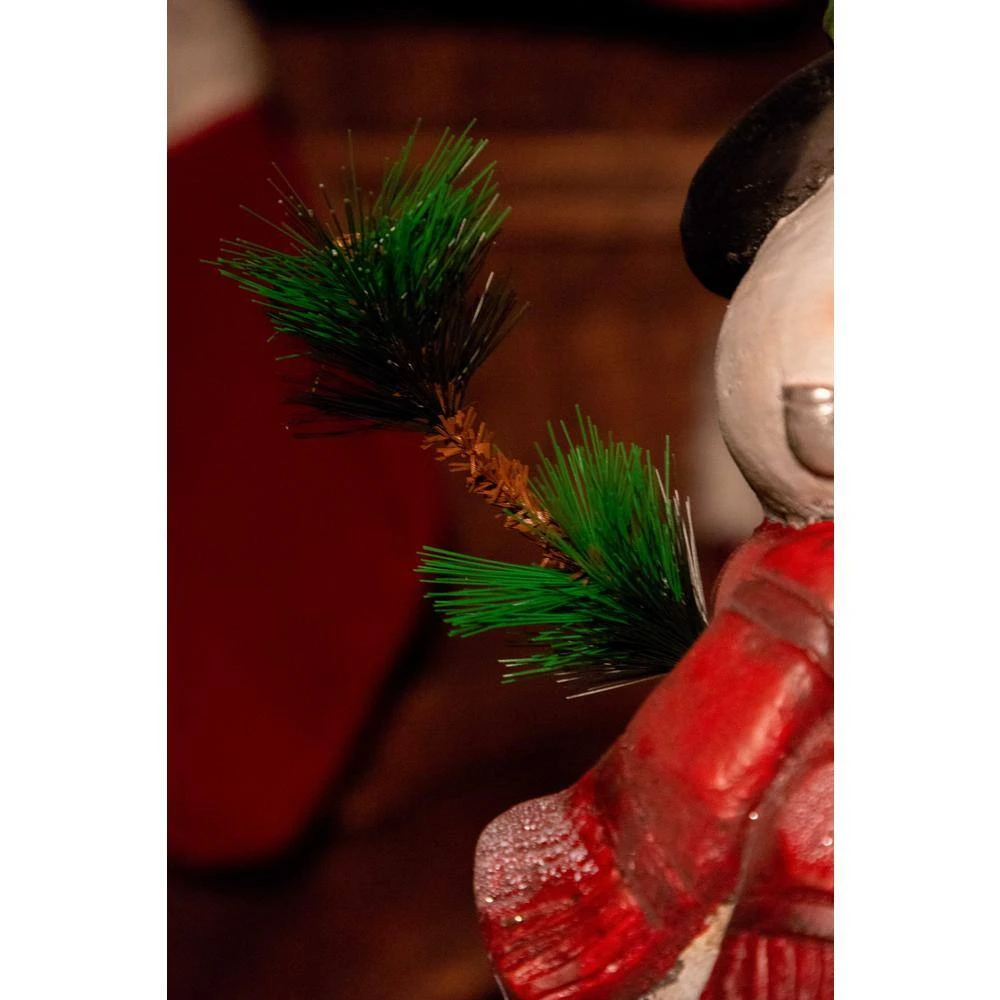 22 In. Christmas Snowman Statuary With Black Stars 7 22 In. Christmas Snowman Statuary With Black Stars - Image 5