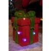 14 In. Red Giftbox Statue With Color Changing Led Lights And Timer -Christmas Decor Shop alpine corporation christmas yard decorations mcc468rd cc tm 64 1000