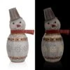 30 In. Tall Weathered Barrel Snowman With Warm White LED Lights -Christmas Decor Shop alpine corporation christmas yard decorations ors730 64 1000