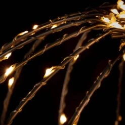 16 In. Dia Foldable Metal Sphere Ornament With Warm White LED Lights -Christmas Decor Shop alpine corporation single christmas ornaments bst170ww 4f 1000