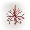 10 In. Tall Christmas Twig Snowflake Ornament With LED Lights, Red -Christmas Decor Shop alpine corporation single christmas ornaments crd100s rd 64 1000