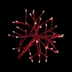 10 In. Tall Christmas Twig Snowflake Ornament With LED Lights, Red 26 10 In. Tall Christmas Twig Snowflake Ornament With LED Lights, Red -Christmas Decor Shop alpine corporation single christmas ornaments crd100s rd fa 1000
