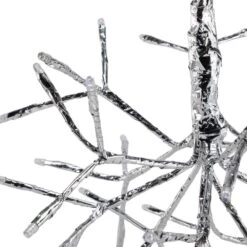 10 In. Tall Christmas Snowflake Silver Ornament With White LED Lights -Christmas Decor Shop alpine corporation single christmas ornaments crd100s wt 4f 1000