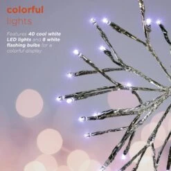 10 In. Tall Christmas Snowflake Silver Ornament With White LED Lights -Christmas Decor Shop alpine corporation single christmas ornaments crd100s wt 66 1000