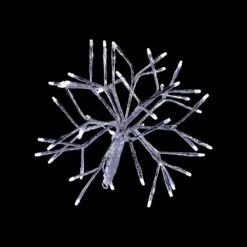 10 In. Tall Christmas Snowflake Silver Ornament With White LED Lights -Christmas Decor Shop alpine corporation single christmas ornaments crd100s wt fa 1000