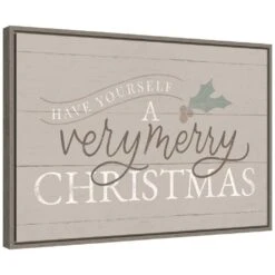23.25 In. W X 16 In. H Vintage Christmas IV Neutral Christmas Holiday Framed Canvas Box Wall Art -Christmas Decor Shop amanti art christmas wall decorations 38865448380 c3 1000