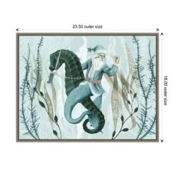 23 .5 In. W X 18 In. H The Sea Santa Collection A Christmas Holiday Framed Canvas Box Wall Art -Christmas Decor Shop amanti art christmas wall decorations 38865453412 1f 1000