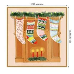 22 In. Christmas Stockings I Christmas Holiday Framed Canvas Box Wall Art -Christmas Decor Shop amanti art christmas wall decorations 38865456274 1f 1000