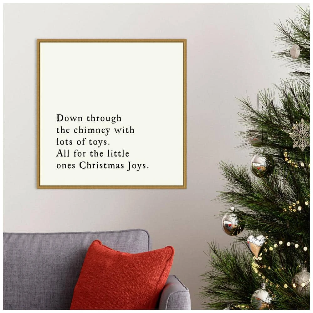 22 In. Canvas Down Through The Chimney Christmas Holiday Framed Box Wall Art 10 22 In. Canvas Down Through The Chimney Christmas Holiday Framed Box Wall Art - Image 8