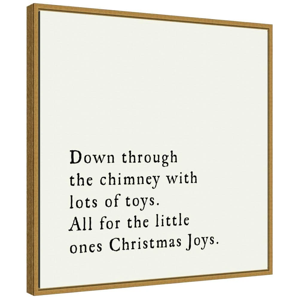 22 In. Canvas Down Through The Chimney Christmas Holiday Framed Box Wall Art 3 22 In. Canvas Down Through The Chimney Christmas Holiday Framed Box Wall Art