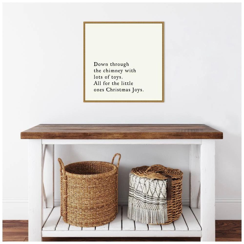 22 In. Canvas Down Through The Chimney Christmas Holiday Framed Box Wall Art 9 22 In. Canvas Down Through The Chimney Christmas Holiday Framed Box Wall Art - Image 7