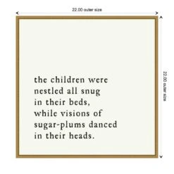 22 In. Sugar Plums Danced Christmas Holiday Framed Canvas Box Wall Art -Christmas Decor Shop amanti art christmas wall decorations 38865456292 1f 1000