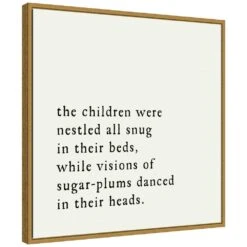 22 In. Sugar Plums Danced Christmas Holiday Framed Canvas Box Wall Art -Christmas Decor Shop amanti art christmas wall decorations 38865456292 c3 1000