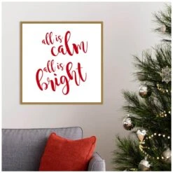 22 In. All Is Calm Script Red Christmas Holiday Framed Canvas Box Wall Art 17 22 In. All Is Calm Script Red Christmas Holiday Framed Canvas Box Wall Art -Christmas Decor Shop amanti art christmas wall decorations 38865456297 31 1000