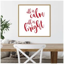 22 In. All Is Calm Script Red Christmas Holiday Framed Canvas Box Wall Art 15 22 In. All Is Calm Script Red Christmas Holiday Framed Canvas Box Wall Art -Christmas Decor Shop amanti art christmas wall decorations 38865456297 44 1000