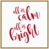 22 In. All Is Calm Script Red Christmas Holiday Framed Canvas Box Wall Art -Christmas Decor Shop amanti art christmas wall decorations 38865456297 64 1000