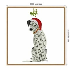 22 In. Christmas Dogs Dalmatian Mistletoe Christmas Holiday Framed Canvas Box Wall Art 14 22 In. Christmas Dogs Dalmatian Mistletoe Christmas Holiday Framed Canvas Box Wall Art -Christmas Decor Shop amanti art christmas wall decorations 38865456308 1f 1000