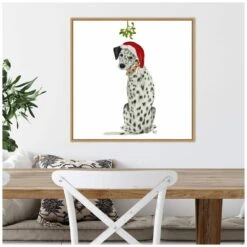22 In. Christmas Dogs Dalmatian Mistletoe Christmas Holiday Framed Canvas Box Wall Art 15 22 In. Christmas Dogs Dalmatian Mistletoe Christmas Holiday Framed Canvas Box Wall Art -Christmas Decor Shop amanti art christmas wall decorations 38865456308 44 1000