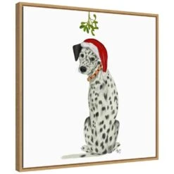 22 In. Christmas Dogs Dalmatian Mistletoe Christmas Holiday Framed Canvas Box Wall Art 12 22 In. Christmas Dogs Dalmatian Mistletoe Christmas Holiday Framed Canvas Box Wall Art -Christmas Decor Shop amanti art christmas wall decorations 38865456308 c3 1000