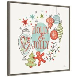 22 In. Retro Christmas IV Christmas Holiday Framed Canvas Box Wall Art -Christmas Decor Shop amanti art christmas wall decorations 38865456344 c3 1000