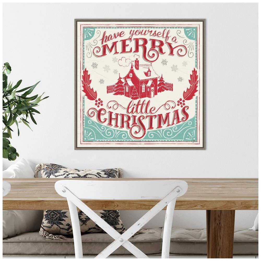 22 In. Merry Little Christmas V Christmas Holiday Framed Canvas Box Wall Art 8 22 In. Merry Little Christmas V Christmas Holiday Framed Canvas Box Wall Art - Image 6