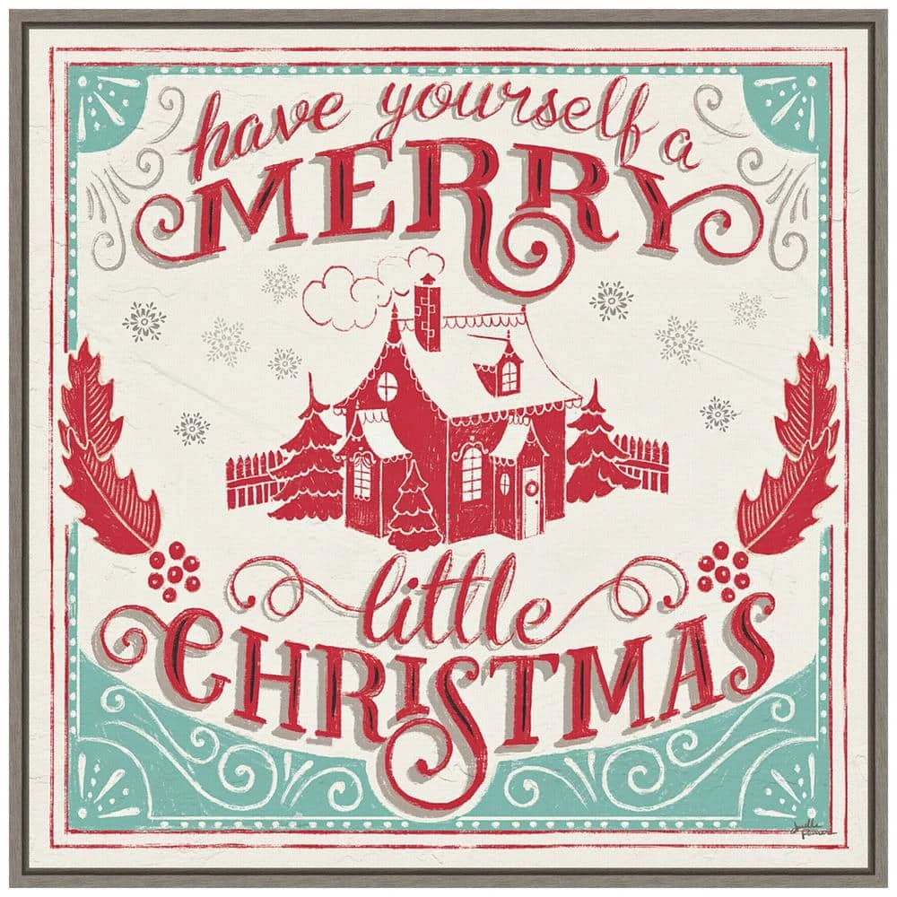 22 In. Merry Little Christmas V Christmas Holiday Framed Canvas Box Wall Art 3 22 In. Merry Little Christmas V Christmas Holiday Framed Canvas Box Wall Art
