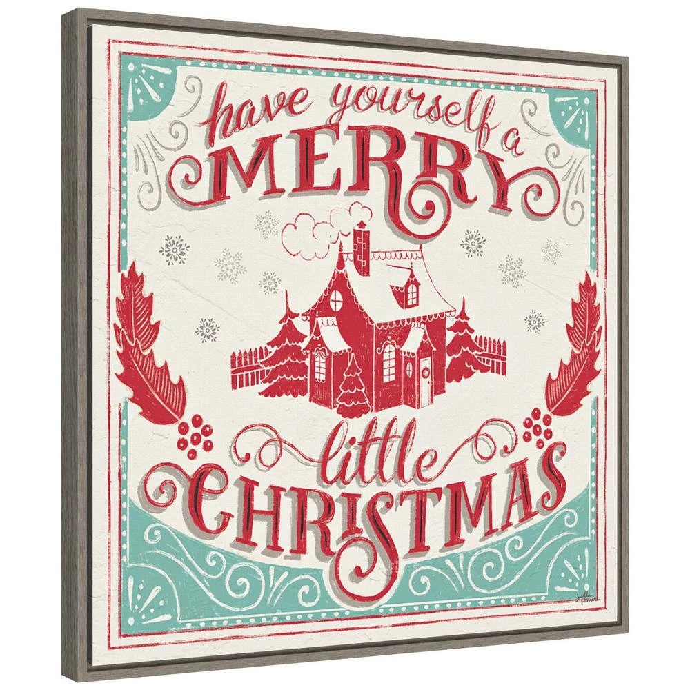 22 In. Merry Little Christmas V Christmas Holiday Framed Canvas Box Wall Art 5 22 In. Merry Little Christmas V Christmas Holiday Framed Canvas Box Wall Art - Image 3