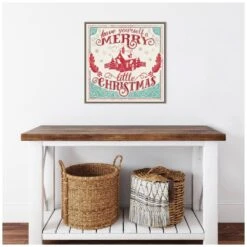 22 In. Merry Little Christmas V Christmas Holiday Framed Canvas Box Wall Art 16 22 In. Merry Little Christmas V Christmas Holiday Framed Canvas Box Wall Art -Christmas Decor Shop amanti art christmas wall decorations 38865456346 fa 1000