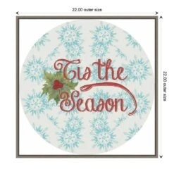 22 In. Christmas Poinsettias Collection C Christmas Holiday Framed Canvas Box Wall Art -Christmas Decor Shop amanti art christmas wall decorations 38865456354 1f 1000