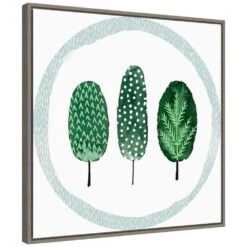 22 In. Canvas Christmas Town Collection C Christmas Holiday Framed Box Wall Art