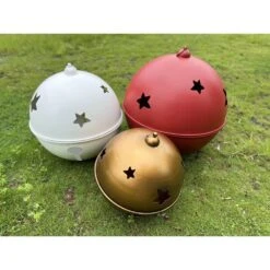 23.62 In. L Metal Jingle Bell Christmas Ornament (Set Of 3) 12 23.62 In. L Metal Jingle Bell Christmas Ornament (Set Of 3) -Christmas Decor Shop amity trun llc christmas ornament sets pf16galaxie 4f 1000