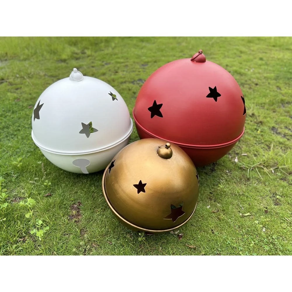 23.62 In. L Metal Jingle Bell Christmas Ornament (Set Of 3) 6 23.62 In. L Metal Jingle Bell Christmas Ornament (Set Of 3) - Image 4