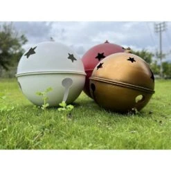 23.62 In. L Metal Jingle Bell Christmas Ornament (Set Of 3) 11 23.62 In. L Metal Jingle Bell Christmas Ornament (Set Of 3) -Christmas Decor Shop amity trun llc christmas ornament sets pf16galaxie c3 1000