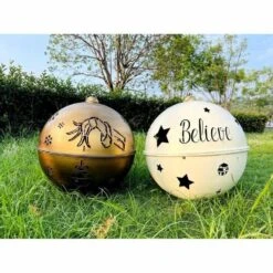 19.69 In. Large Metal Jingle Bell Christmas Ornament (Set Of 2) -Christmas Decor Shop amity trun llc christmas ornament sets pf17tricksy c3 1000