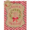 AMSCAN 9 In. X 7 In. X 4 In. Holly Jolly Holiday Kraft Hot Stamped Bags (18-Pack) -Christmas Decor Shop amscan christmas gift bags 160239 64 1000
